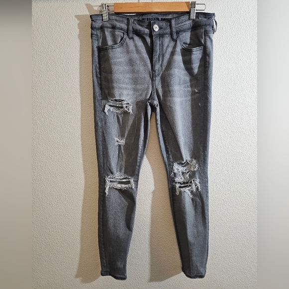 American Eagle Outfitters Denim - American Eagle Jegging Distressed Gray Women's Jeans